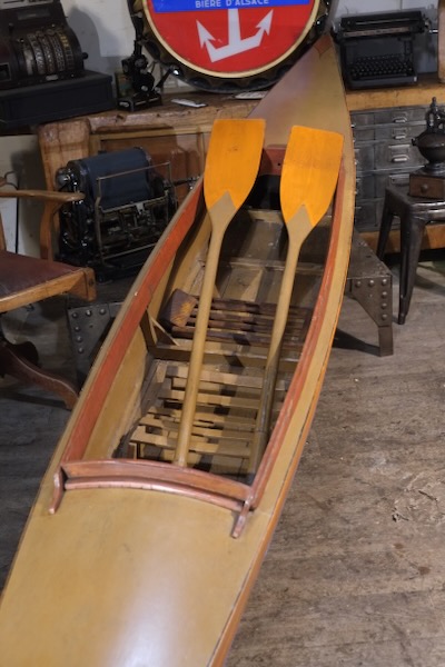 canoe kayak ancien 1920 en bois 